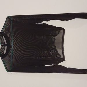 See through black shirt